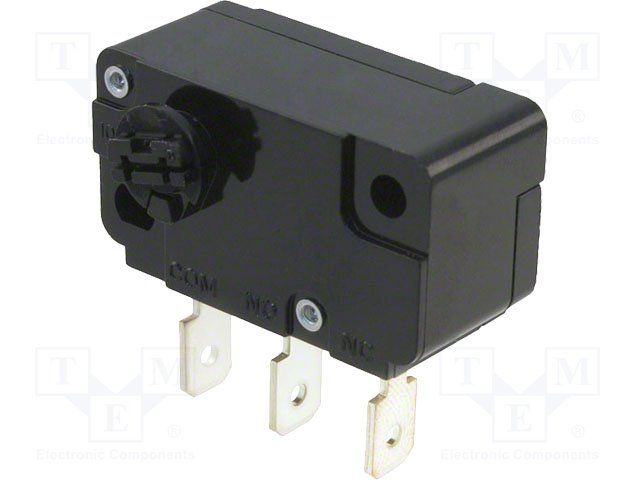 SPDT Rotary Microswitch, 5A, 250VAC, Solder, Panel Mount