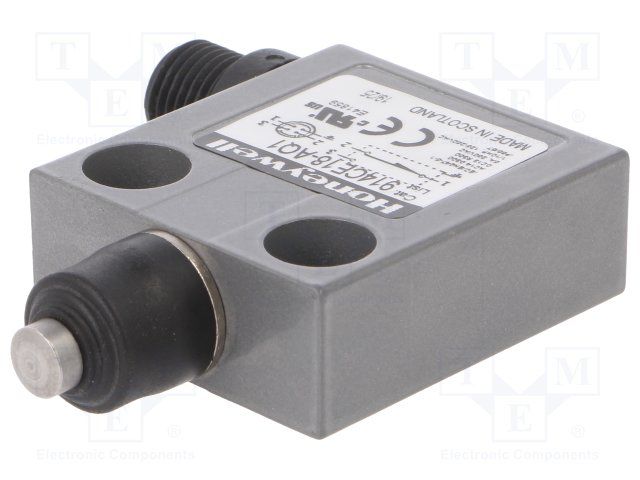 Snap Acting/Limit Switch, SPDT, Momentary, 3A, 250VDC, 4mm, Connector Terminal, Top Plunger Actuator, Panel Mount,