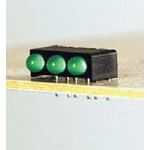 Green 3mm Diffused LED Array, 3 Elements, Through Hole