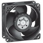 EBM PAPST         8214J/2H4P            Axial Fan, Rigid Curve, Ball, 8200J Series, 24 VDC, 80 mm, 38 mm, 130.7 cu.ft/min, 3.66 m/min