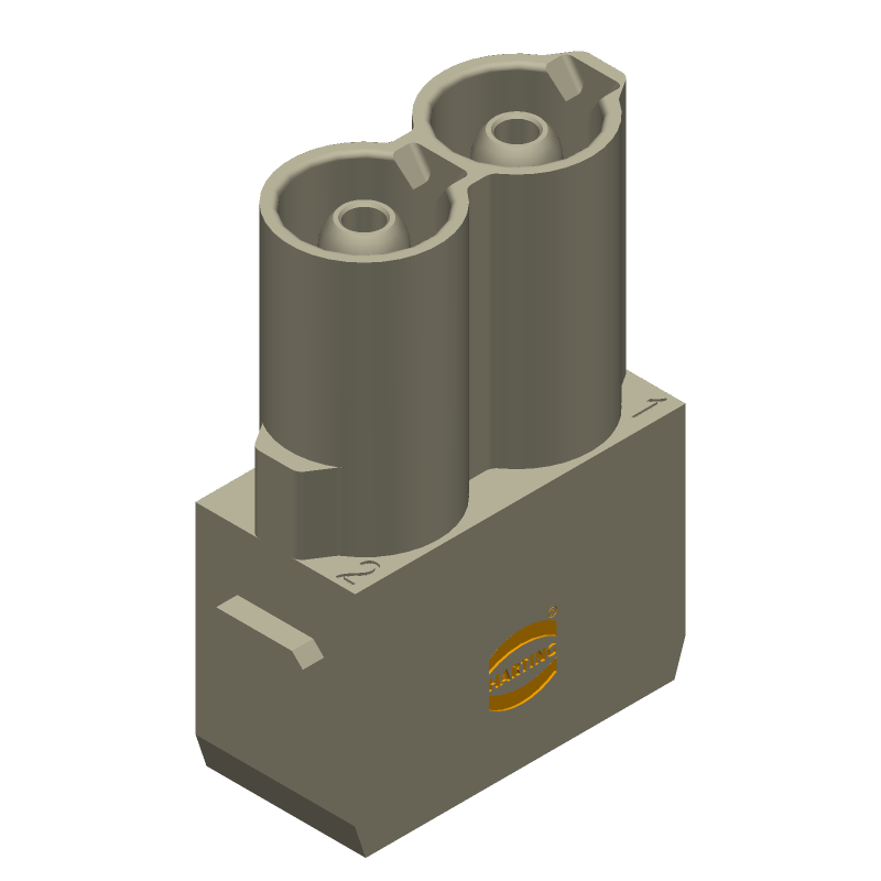 Rectangular Connector, 2 Pos, 70A, 1kV, Screw, Male, UL94 V-0