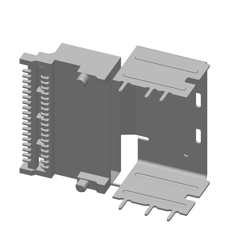 36 Pos Receptacle, Right Angle, 10Gbps, Gold, SMD Connector
