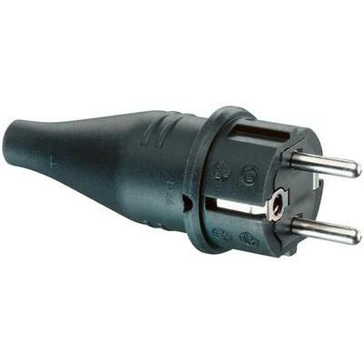 Safety plug Rubber 230 V Black IP44
