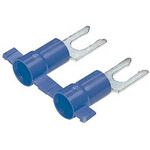 Fork Terminal 14-16AWG Copper Blue 21.6mm Tin T/R