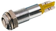 Recessed Indicator Panel Mount, 6mm Mounting Hole Size, Yellow LED, Solder Tab Termination, 3 mm Lamp Size