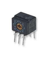 16-Pos Rotary DIP Switch, SP16T, 100mA, 30VDC, Thru-Hole PC Pins