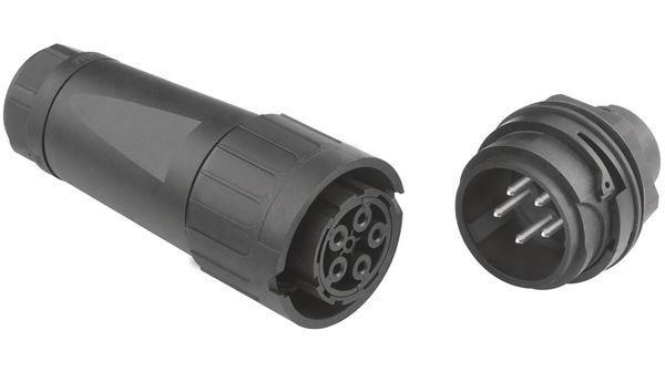 Circular Connector, 4 Contact(s), Male, Screw Terminal, Receptacle