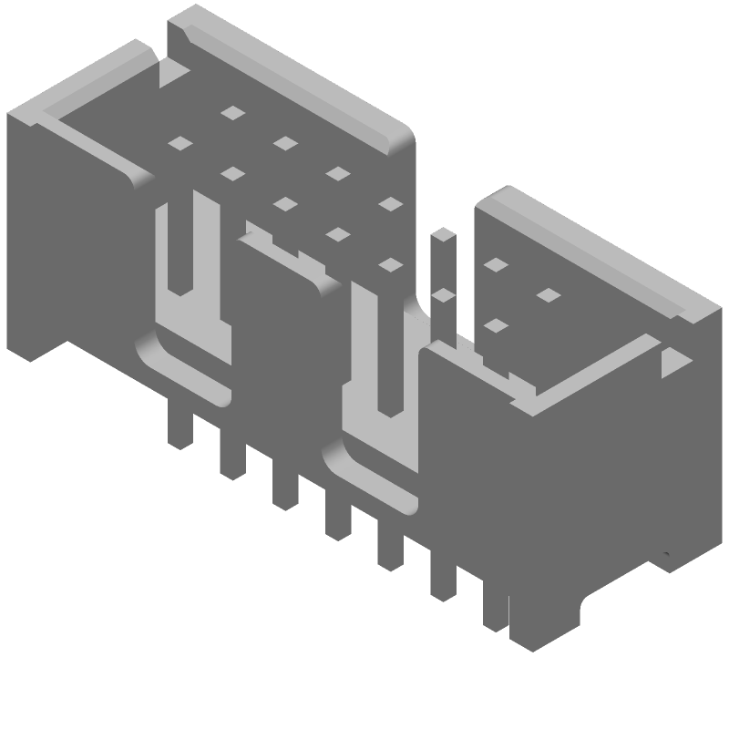 14P Male Pin Header, 1A, 2.54mm Pitch, Vertical, Gold/Pd, Black