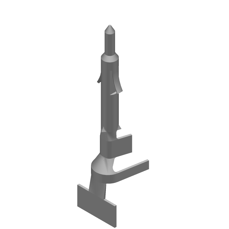 Male Power Crimp Contact, 7A, 600V, Tin Plated Brass