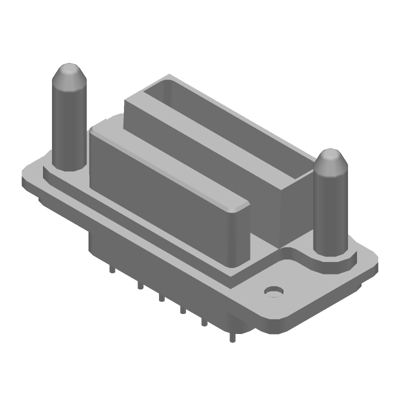 12 Pos Male Rectangular Connector, 15A, Gold, Blue, Straight