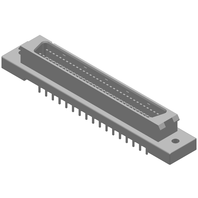 68 Pos Signal Cap Header, Shielded, 100V, Through Hole, Gold Contact