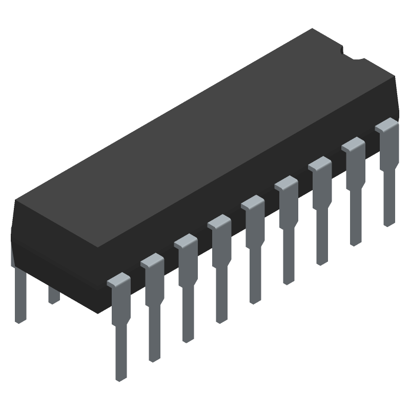 Buffer/Inverter Based Peripheral Driver, 8 Driver, 0.5A, BIPolar, PDIP18, PLASTIC, MS-001AC, DIP-18