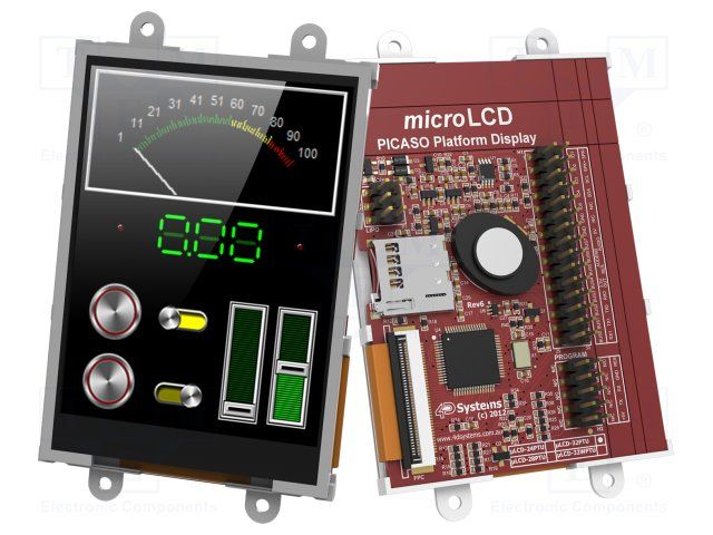 3.2" TFT LCD Display, 240x320, Resistive Touch, I2C/4-Wire