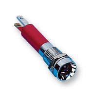 Red 5mm Panel Mount LED, 24V, 20mA, 80mcd, 625nm