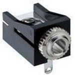 3.5mm 2-Pin Right Angle Solar Power Connector, Metal, Nickel Plated