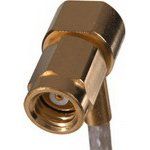 RF SMC Connector, Male, 10GHz, 50R, Gold Plated
