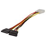 CABLE,SATA PWR,5.25 MALE MOLEX TO DUAL SATA POWER,6 INCH