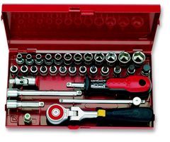 CAROLUS         4004.91.             SOCKET SET, 1/4", IN METAL CASE