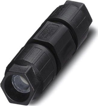 QUICKON cable connector, black, 3+PE-pos., 0.75 mm2 . 1.5 mm2 /500 V/15 A, for a cable diameter of 6 mm .12 mm.