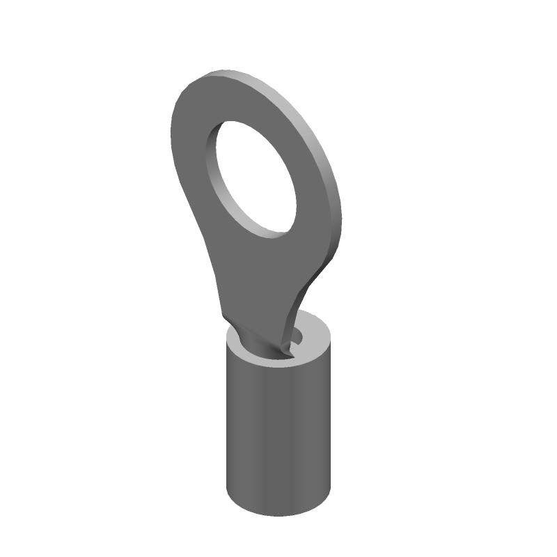 Ring Terminal, 14-16AWG, Copper/Tin, Blue, 600V