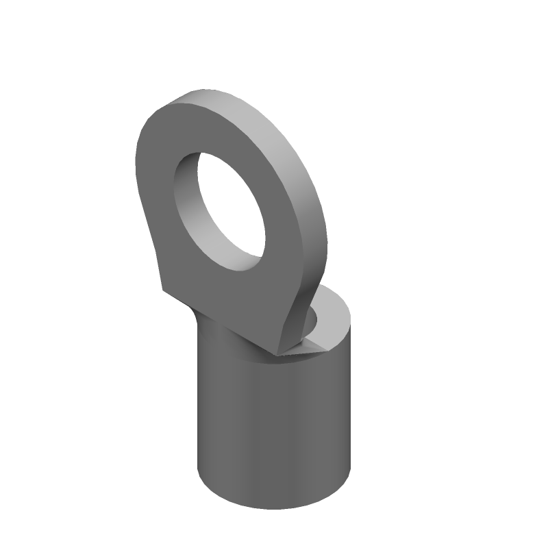 16-22AWG Tin/Lead Circular Terminal, Non-Insulated