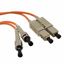 Multimode Fiber Optic Cable, SC-ST Duplex, 3m, 0.5dB IL