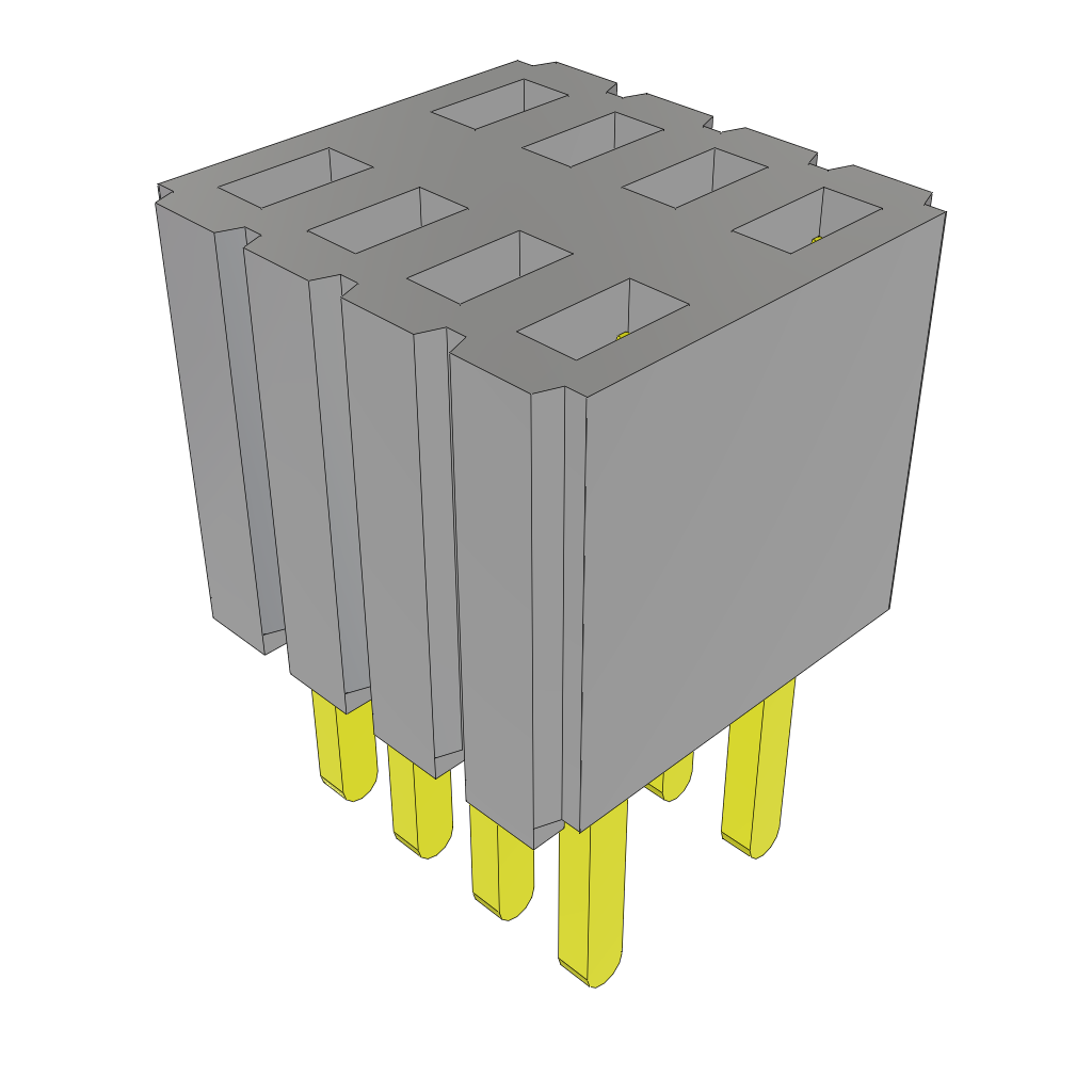 Conn Socket Strip SKT 8 POS 1.27mm Solder ST Thru-Hole Bulk