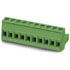 12 Pos RA Screw Terminal Block, 12A, 250V, Green