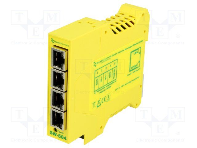 4-Port 100Mbps Interface IC, 4-Input/Output, -40°C to 80°C