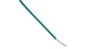 24AWG Solid Hook-Up Wire, 100ft, Green, 1kV, PVC