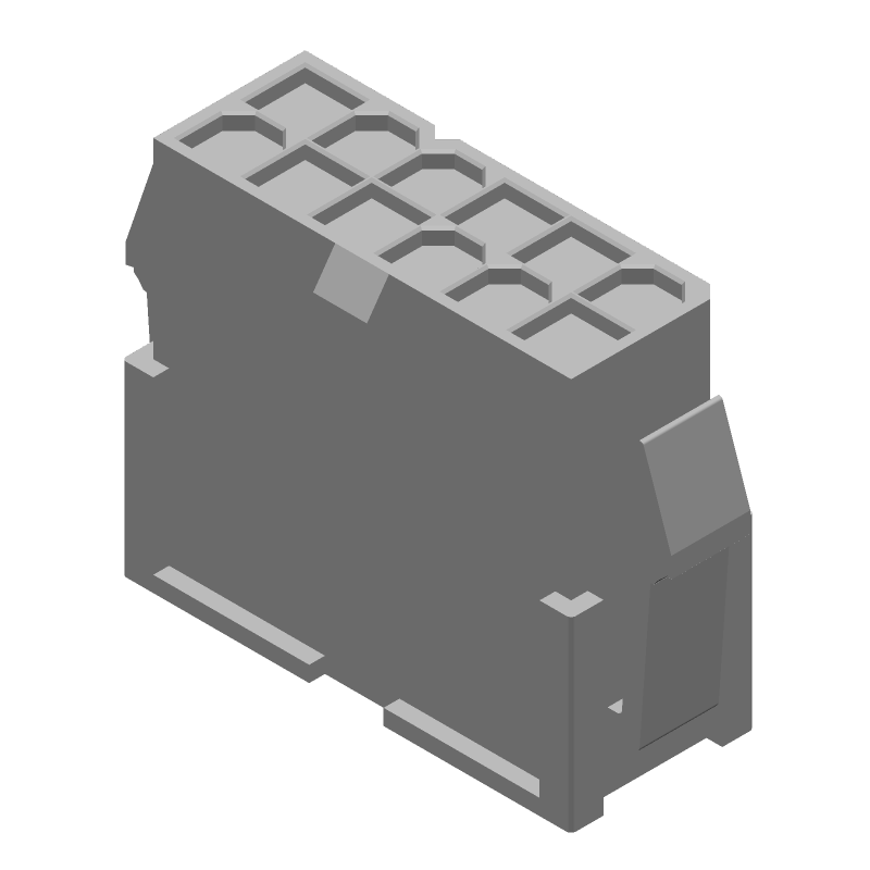 12P Male Pin Connector, 600V, 9A, Wire-to-Wire, Crimp