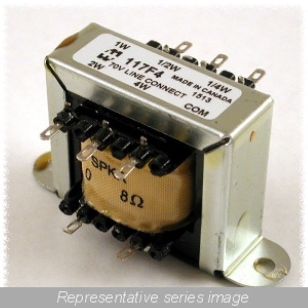 Audio Transformer 500Vrms 8 Terminal Quick Connect Flange Mount