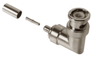 Conn Type F 75Ohm Crimp RA Cable Mount PL Tin Tray