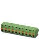 3 Pos Spring Cage Terminal Block, 12A, 400V, 7.5mm Pitch, Green
