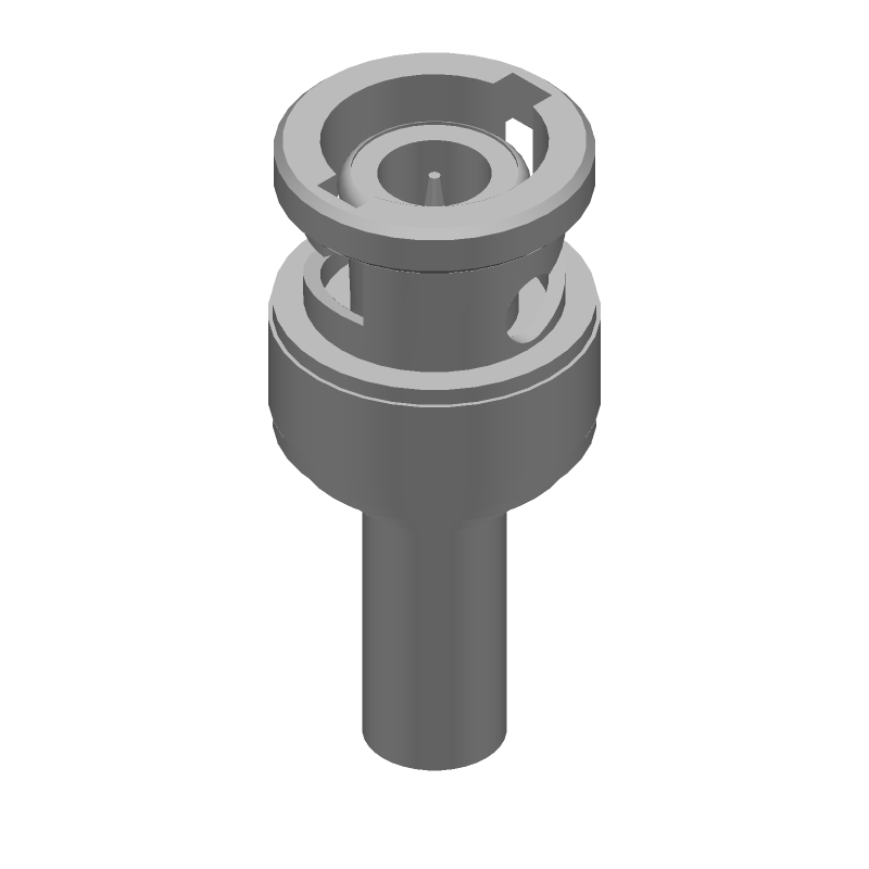 BNC Plug, Male, Crimp, 4GHz, 50 Ohm, Nickel/Gold