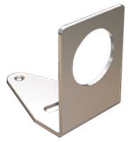 Right-angle bracket with curved slot for versatile orientation