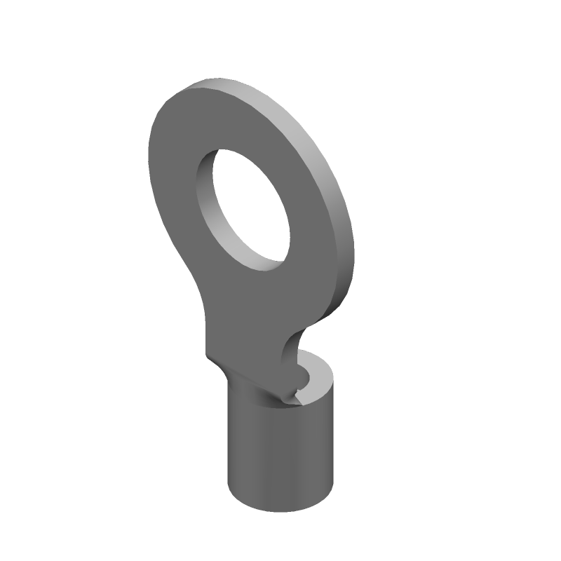 Ring Terminal, Copper, Tin Plated, 16-22AWG, M4 Stud