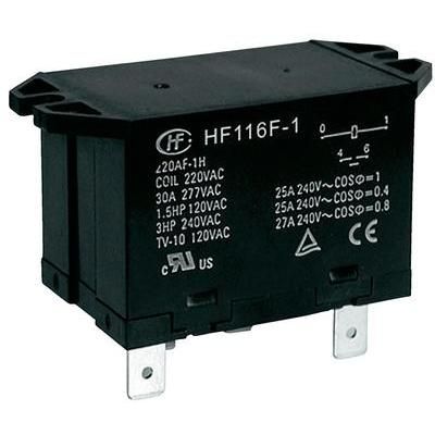 Hongfa HF116F-1/240AA-2HTW PCB Mount Relay 2 NO, DPST-NO