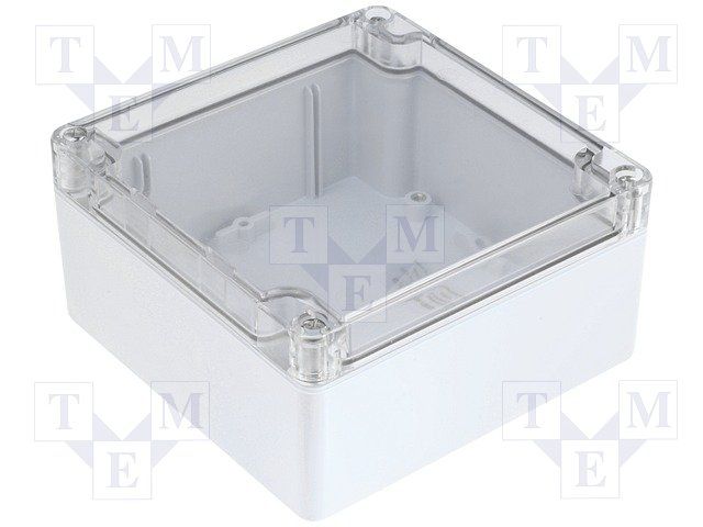 Enclosures, Boxes, & Cases 4.7 x 4.7 x 2.4 Poly Clear Lid
