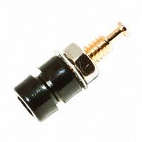 Conn;  Test;  Banana;  Jack;  Mini;  PanelMnt;  Solder;  Blk;  Nickel PLD Brass;  5A;  1000VDC;  10Pk