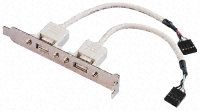 HAMA Interface Adapter Female IDC, 5-Pin x 2 to USB x 2 Female