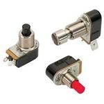 Round Button Panel Mount Switch, 6.35mm Actuator, 250VAC, 6A, 0-85°C
