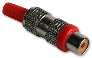 PRO SIGNAL         AR70530             RCA (Phono) Audio / Video Connector, 1 Contacts, Socket, Nickel Plated Contacts, Metal Body, Red