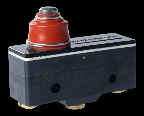 SPDT Snap Action Switch, 15A, 480VDC, Screw Term, Steel Plunger
