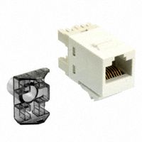 8 Pos Right Angle IDC Telecom/Datacom Connector, Gold Copper, White PC