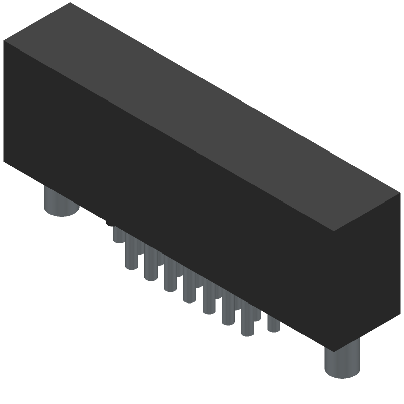 D Subminiature Connector, 26 Contact(s), Male, 0.09 inch Pitch, Solder Terminal, #4-40, Receptacle, ROHS COMPLIANT
