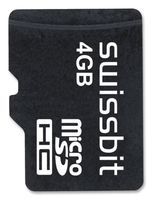 4GB MicroSDHC Flash Card, 3.6V, -40°C to 85°C