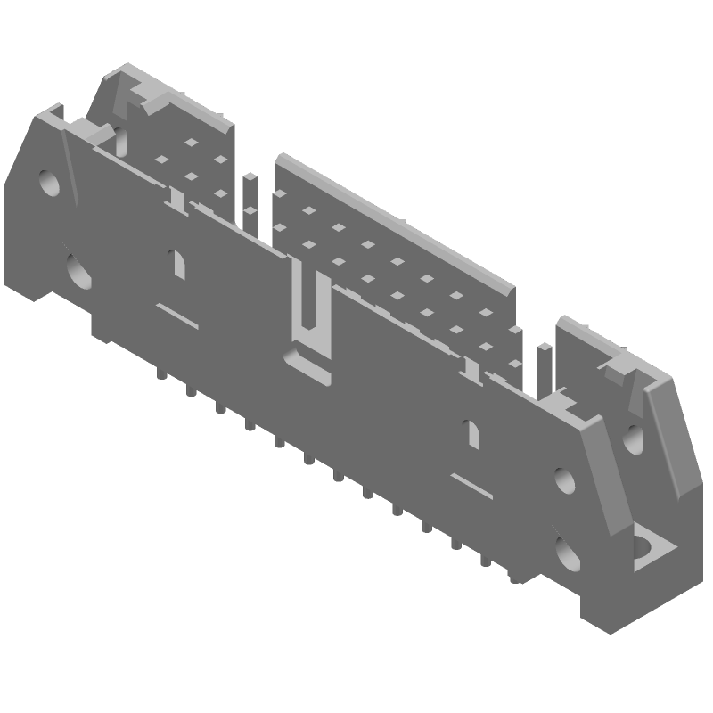 26 Pos 2.54mm Shrouded Header HDR, Male, Straight, Solder, 1A