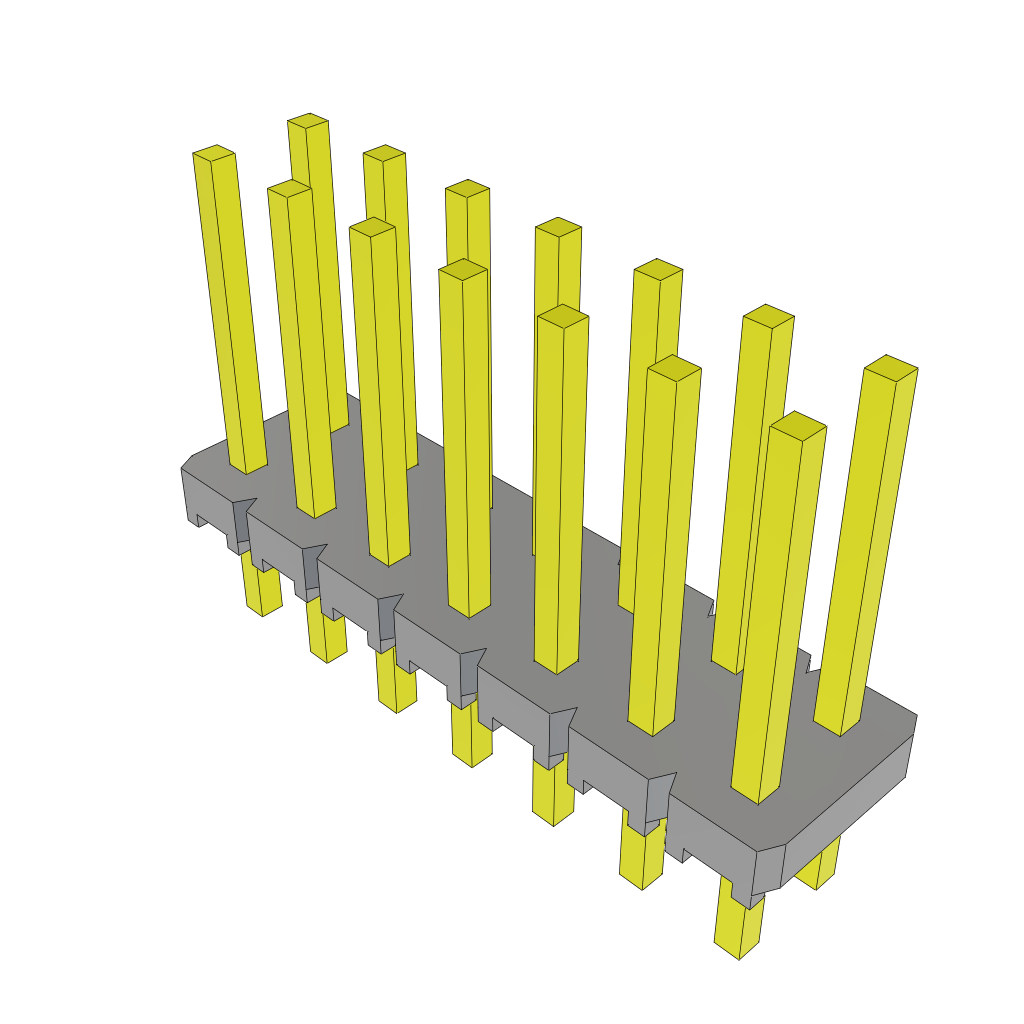 14-Contact Unshrouded Header, HDR, 2.54mm Pitch, Through Hole Mount