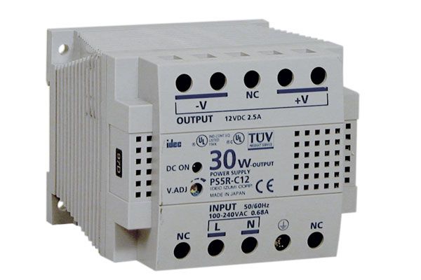 IDEC   PS5R-C12   AC-DC CONVERTER, DIN RAIL, 1 O/P, 30W, 2.5A, 12V